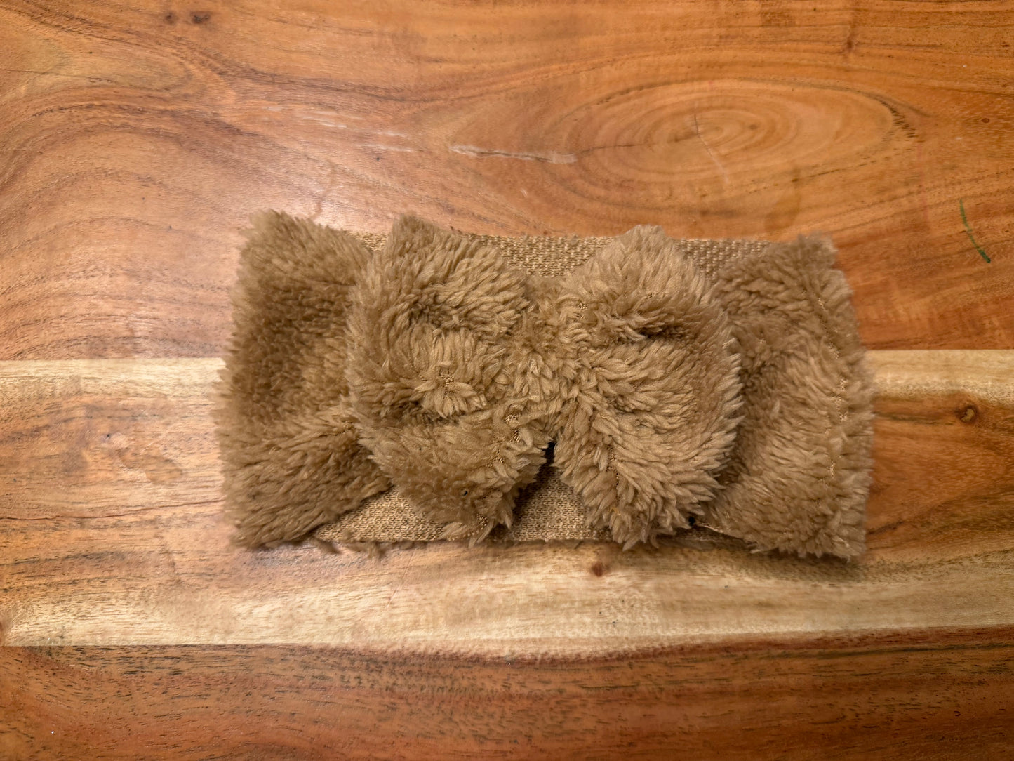 Tan sherpa headwrap