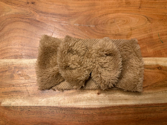 Tan sherpa headwrap