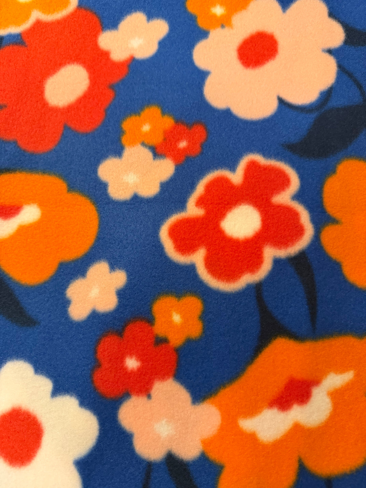 Blue floral car seat poncho