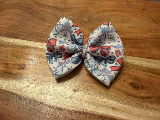 USA floral red white and bows