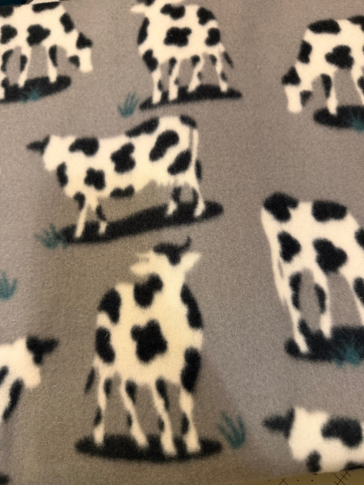Gray farm cows car seat poncho