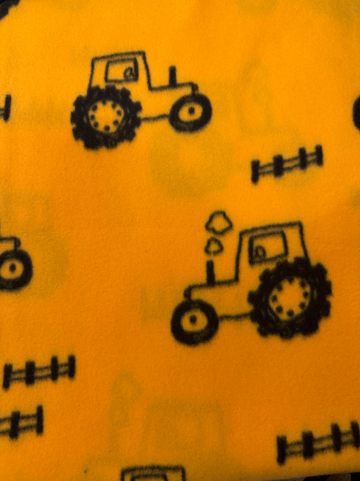 Yellow tractor car seat poncho